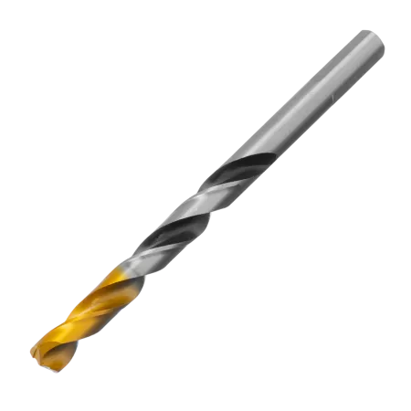 Сверло спиральное по металлу DENZEL 8 x 117 мм, Р6М5, Golden Tip, многогранная заточка