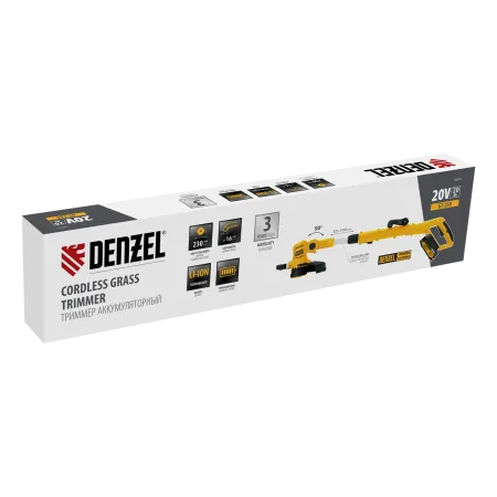 Триммер аккумуляторный DENZEL GT-230, 230 мм, Li-Ion, 20 В