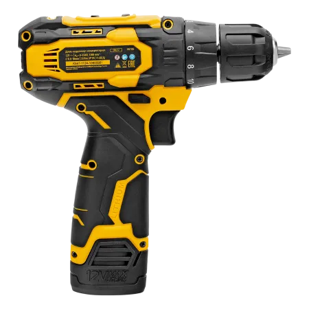 Дрель-шуруповерт аккумуляторная DENZEL CDQ-12, Li-Ion, 12 В