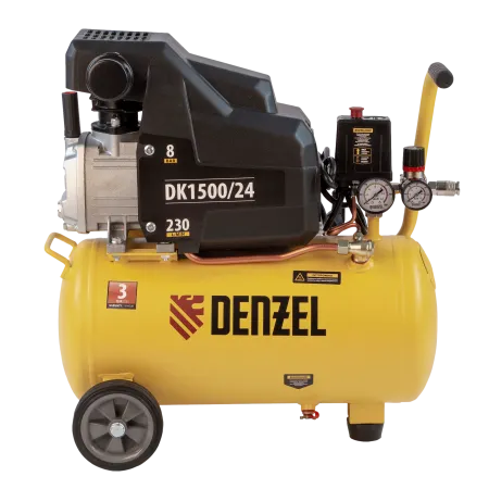Компрессор воздушный DENZEL X-PRO DK1500/24, 1.5 кВт, 230 л/мин, 24 л