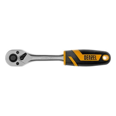 Ключ-трещотка DENZEL 3/8", 90 зубьев, с быстрым сбросом, CrV