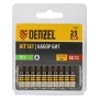 Бита DENZEL PZ1х25, сталь S2, шестигранный профиль, 10 шт. Е 6,3