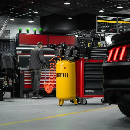 Компрессор воздушный DENZEL BCV2200/100V, 2.3 кВт, ременный привод, 100 литров, 440 л/мин