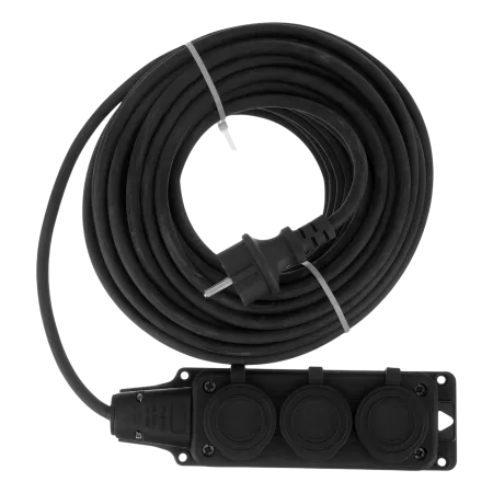 Удлинитель-шнур силовой Top Series DENZEL, КГТТ, 20 м, 3 розетки, 3 x 2,5 мм