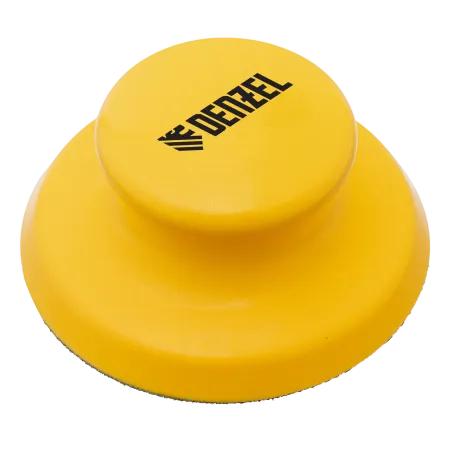 Брусок для шлифования, круглый DENZEL, 125 мм, с "липучкой