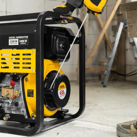 Генератор дизельный DENZEL DES-55, 5,5 кВт, 230 В, 11 л, ручной стартер