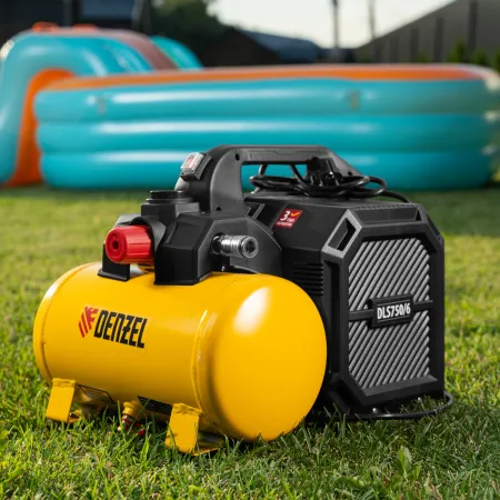 Компрессор DENZEL DLS750/6 безмасляный малошумный 750 Вт, 140 л/мин,ресивер 6 л