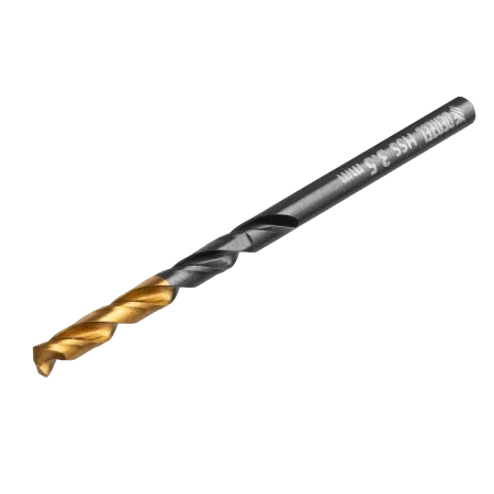 Сверло по металлу DENZEL 3,5 мм, HSS-Tin, Golden Tip, 10 шт.
