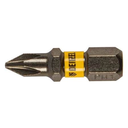 Бита DENZEL PH1х25, сталь S2, шестигранный профиль, 10 шт. Е 6,3