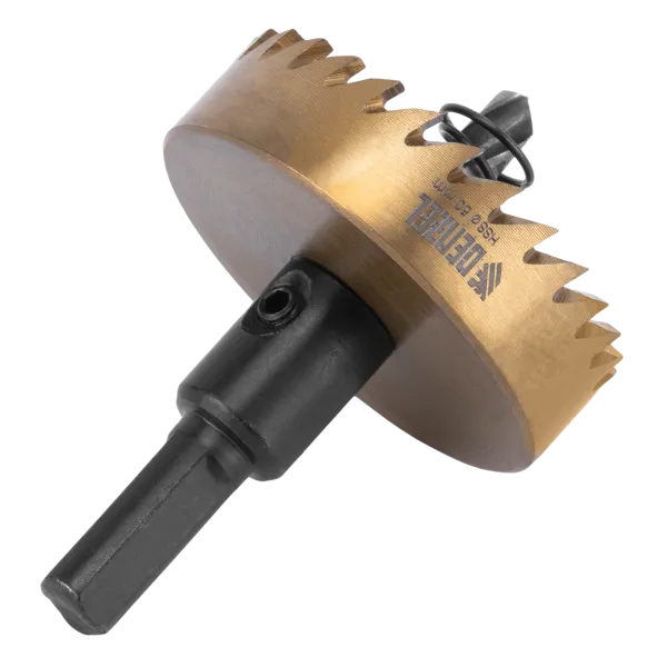 Коронка по металлу DENZEL 724116, 50 мм, HSS, нитридтитановое покрытие