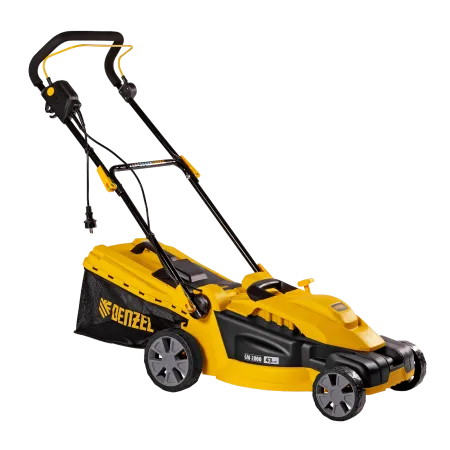 Газонокосилка электрическая DENZEL GM-2000, 2000 Вт, ширина 43 см, 6 уровней, 45 л