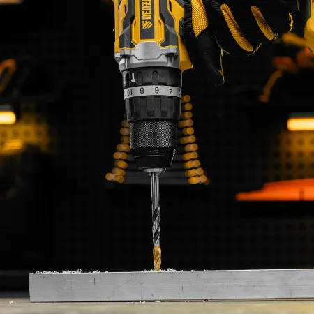 Сверло спиральное по металлу DENZEL 7,0 x 109 мм, Р6М5, Golden Tip, многогранная заточка