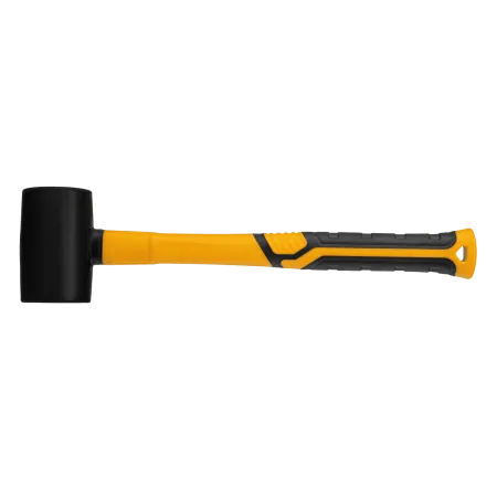 Киянка резиновая DENZEL 225 г, черная, фибергласовая рукоятка c TPR покрытием