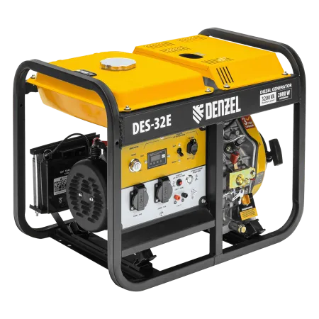 Генератор дизельный DENZEL DES-32E, 3,2 кВт, 230 В, 11 л, электростартер