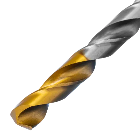 Сверло спиральное по металлу DENZEL 8,5 х 165 мм, Р6М5, Golden Tip, удлиненное