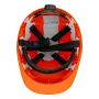 Каска защитная ударопрочная DENZEL ABS/PC, плавная регулировка, модель «Форвард» (К-05), оранж.