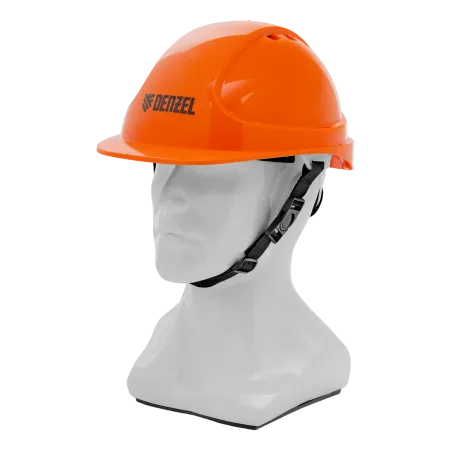 Каска защитная ударопрочная DENZEL ABS/PC, плавная регулировка, модель «Форвард» (К-05), оранж.