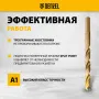 Набор сверл по металлу DENZEL, 1-10 мм, Р6М5К8-TiN, Golden Tip, 19 шт