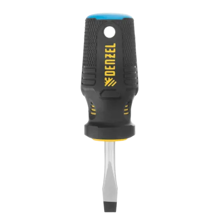 Отвертка DENZEL SL6x38 мм, CrV, трехкомпонентная рукоятка