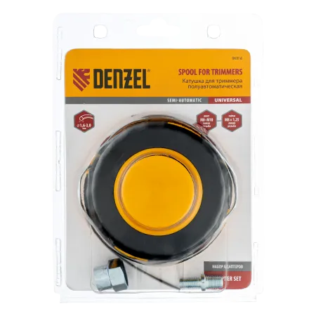 Катушка для триммера DENZEL 96316 универсальная, М10 x 1.25, М8, левая резьба