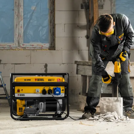 Генератор бензиновый DENZEL GE 6900, 5.5 кВт, 220 В/50 Гц, 25 л, ручной старт