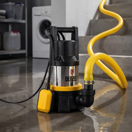 Дренажный насос DENZEL DP1400X, 1400 Вт, высота подъема 11 м, 25000 л/ч