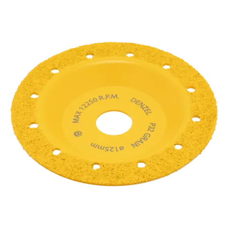 Чашка твердосплавная зачистная DENZEL, 125 мм, Плоская, мелкое зерно #32