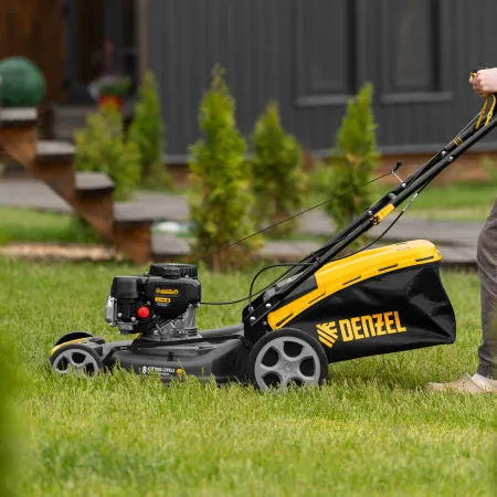 Газонокосилка бензиновая DENZEL GLR-510SP-ZS, 171 см3, ширина 51 см, привод, травосборник 65 л