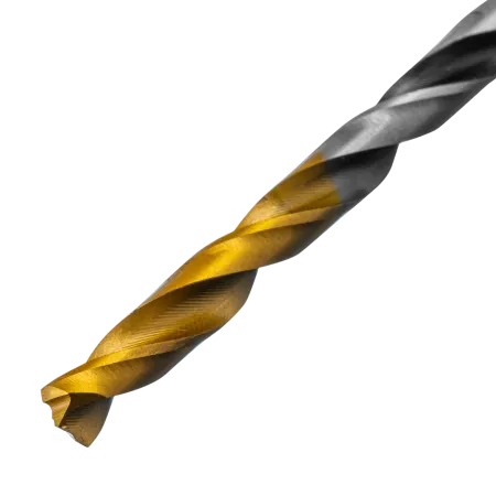 Сверло спиральное по металлу DENZEL 4,2 x 75 мм, Р6М5, Golden Tip, многогранная заточка