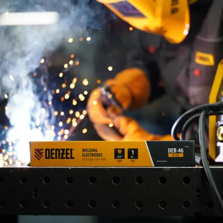 Электроды DENZEL DER-46, диам. 2,5 мм, 1 кг., рутиловое покрытие
