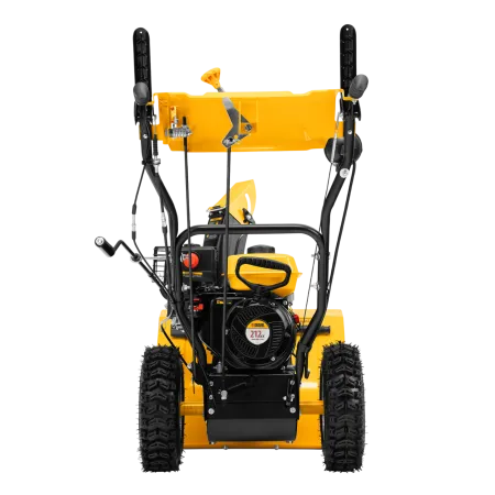 Гибридная снегоуборочная машина DENZEL с функц. подметания SWB-800, 212 сс, руч. старт, 2 насадки