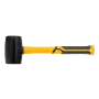 Киянка резиновая DENZEL 680 г, черная, фибергласовая рукоятка c TPR покрытием