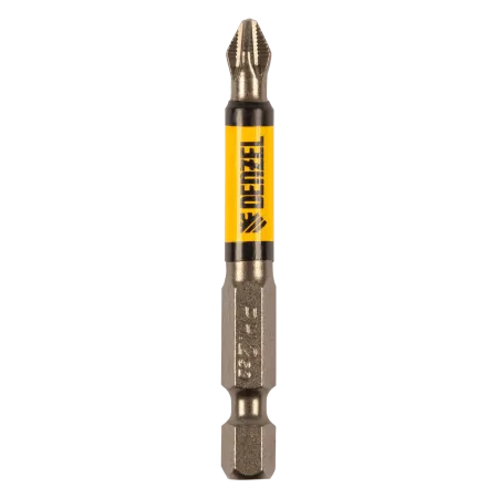 Бита DENZEL PH2х60, сталь S2, цилиндр., 10 шт. Е 6,3