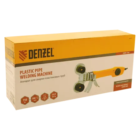 Аппарат для сварки пластиковых труб DENZEL DWP-750, 750 Вт, 0-300 град, 20-40 мм