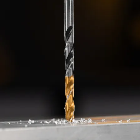 Сверло спиральное по металлу DENZEL 5 x 86 мм, Р6М5, Golden Tip, многогранная заточка