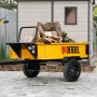Прицеп для мотоблока DENZEL TT-500, оцинк., груз. 500 кг, рег. сцепка, колеса 4.00-10, в упаковке