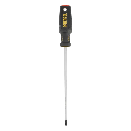 Отвертка DENZEL PH2х200 мм, CrV, трехкомпонентная рукоятка