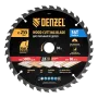 Пильный диск по дереву DENZEL ф255 х 30мм, 36 зубьев