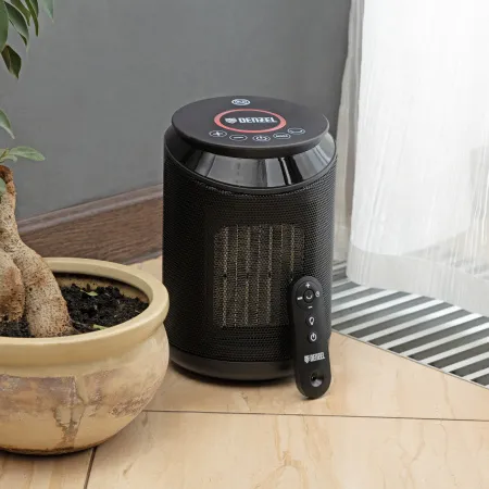 Тепловентилятор керамический электрический DENZEL DTFC-2000, пульт, 3 режима, вентилятор, нагрев 1000/2000 Вт