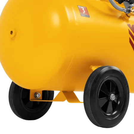 Компрессор безмасляный, малошумный DENZEL DLS 2250/100, 2250 Вт, 3x750, 100 л, 410 л/мин блок управления/ Denzel