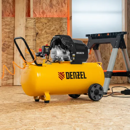 Компрессор воздушный DENZEL X-PRO DKV2200/100, 2.2 кВт, 400 л/мин, 100 л