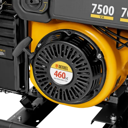 Генератор инверторный DENZEL GS-7500iFEA, 7,5 кВт, 230 В, открытый корпус, электростартер, ATS