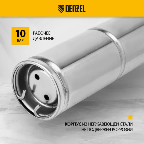 Скважинный насос DENZEL DWS-3,5-100, винтовой, диаметр 3,5, 800 Вт, 1700 л/ч, напор 100 м