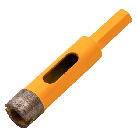 Сверло алмазное по керамограниту DENZEL 72676, 14 мм, мокрая резка, трехгранный хвостовик