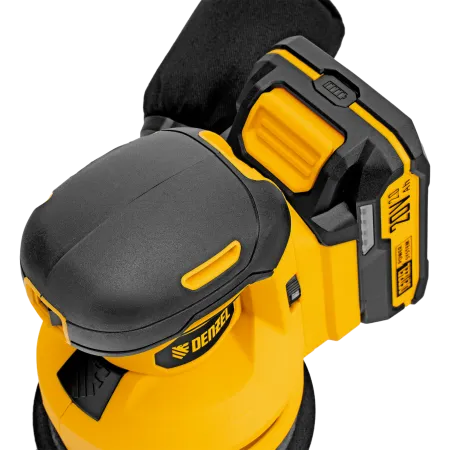 Машина шлифовальная эксцентриковая аккумуляторная DENZEL CROSH-20-125, Li-Ion, 20 В