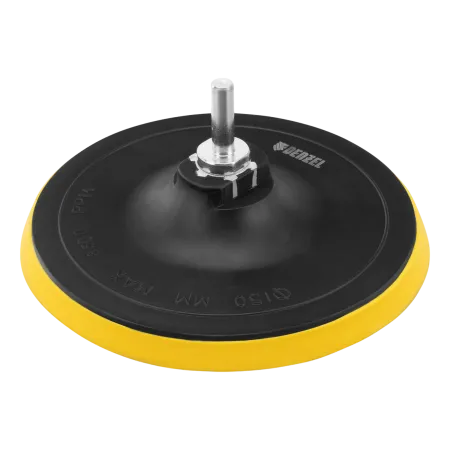 Тарелка опорная для дрели и УШМ DENZEL с липучкой, 150 мм, стандартная, с адаптером c М14 на d8