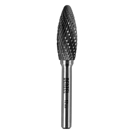 Борфреза по металлу DENZEL твердосплавная, элипсообразная, тип-H, 12 мм
