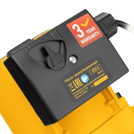 Циркуляционный насос DENZEL CP25-8, напор 8 м, 130 л/мин, 1 м кабель, монт. длина 180 мм