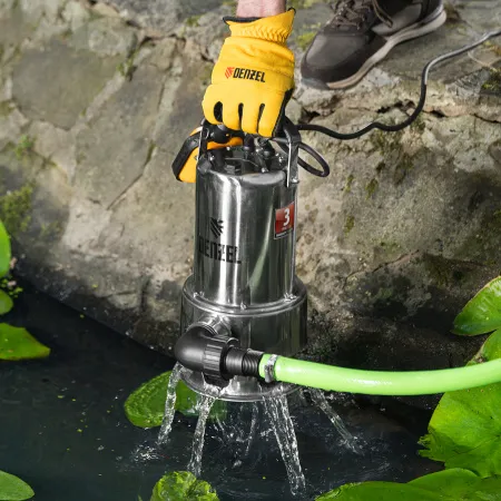 Дренажный насос DENZEL DPL800X, 800 Вт, подъем 7 м, 16500 л/ч      