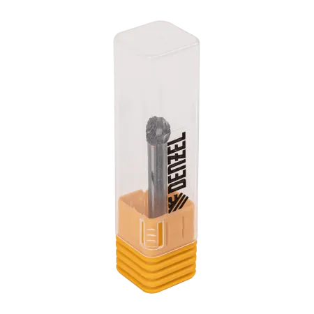 Борфреза по металлу DENZEL твердосплавная, шарообразная, тип-D, 8 мм